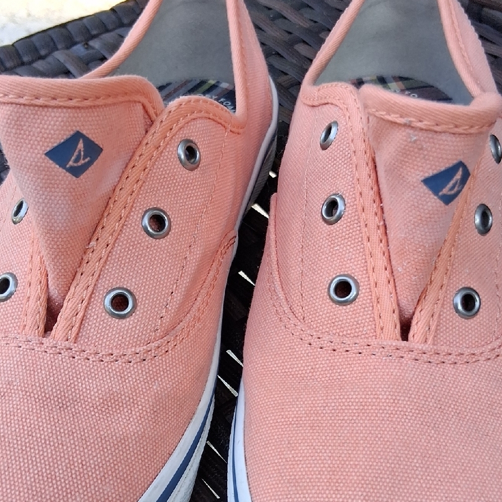 Sperry Women's Peach Slip-On Sneakers - Picture 4 of 8